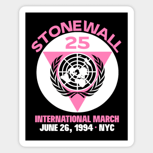 Stonewall 25 Vintage Retro March LGBT Gay NYC Magnet